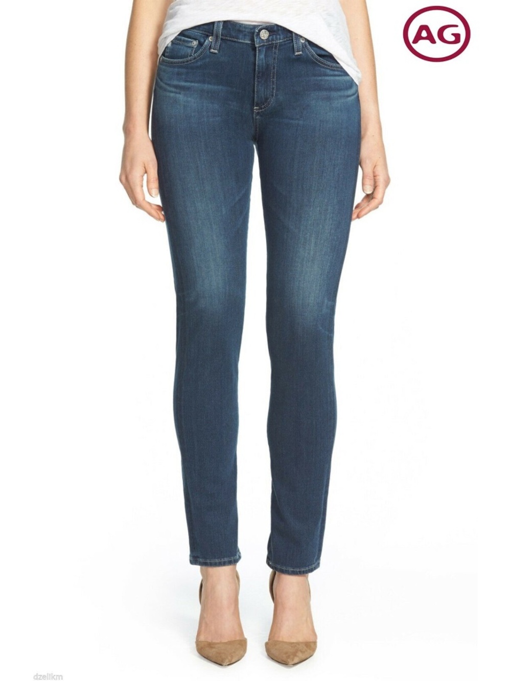 AG ADRIANO GOLDSCHMIED NWT PRIMA MID RISE CIGARETTE INTERFACE JEAN. SIZE 25